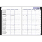 AT-A-GLANCE - Agenda mensuel Premiere 2027 - 11 7/8 po H x 7 7/8 po l - noir - bilingue-Un mois sur deux pages avec blocs lignes