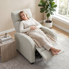 HOMCOM - Fauteuil inclinable push back avec assise rembourrée pour home cinéma - blanc crème-Se monte en 15 minutes avec des pièces faciles à identifier
