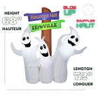 GEMMY - Panneau gonflable Halloween Trio de fantômes - 173 cm x 183 cm-Pour usage intérieur et extérieur