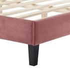 Modway - Aviana Performance Velvet Lit King, Rose poussiéreuse-Assemblée requise