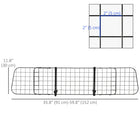 PawHut - Barrière de sécurité pour chien de voiture - 36 po-60 po réglable, protection de sécurité pour véhicule-Permet de contenir vos animaux sans endommager l'intérieur du véhicule 
