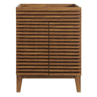 Modway - Render 24" Armoire de toilette de salle de bain (lavabo non inclus) - Noyer-Style moderne du milieu du siècle