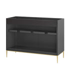 Modway - Awaken 48" Armoire de lavabo de salle de bain compatible double ou simple (non inclus) - Noir-Assemblée requise