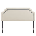 Modway - Magnolia Taille Velvet Performance Résistant aux Taches Tête de lit King Size - Albâtre-Assemblée requise