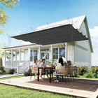 Outsunny - Toile de pergola rétractable UV30+ protégée 8 pi L x 9,4 pi l pour cadre de pergola 7 pi L x 10 pi l, gris foncé-8 trous de drainage pour éviter l'accumulation d'eau