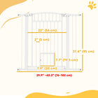 PawHut - Porte pour chien 30"-41" avec petite porte et kit d'extension - 37" H-Système de double verrouillage pratique pour assurer la sécurité