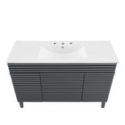 Modway - Render 48" Vanité de salle de bain à un seul lavabo - Gris blanc-Matchs non inclus