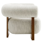 Modway - Jace Boucle Chaise d’accent - Pearl-Glissières de plancher en plastique