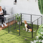 PawHut - Parc à chiens portable et pliable 8 panneaux robuste - 31,5 po H-La porte est équipée d'un loquet sécurisé pour la sécurité tout en permettant un accès facile