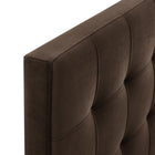 Modway - Lily Velours de performance résistant aux taches Tête de lit King Size, Marron chocolat-Assemblée requise