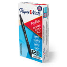 Paper Mate - Stylo à bille Profile - 1,0 mm - noir - Paquet de 12-Noir
