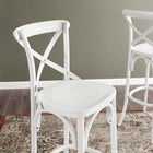 Modway - Gear Tabouret de bar - Blanc-Capacité de poids : 330 lb.