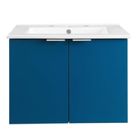 Modway - Maybelle 24" Vanité de salle de bain murale - Blanc marine-Vanité de salle de bain moderne