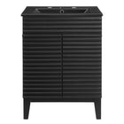 Modway - Render 24" Vanette de salle de bain - Noir noir-Construction en panneaux de particules et stratifiés