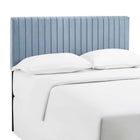 Modway - Keira Performance Velvet Tête de lit complète / Queen, Bleu clair-Tissu résistant aux taches durable