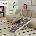 PawHut - Rampe pliante pour chien 16 po-23,5 po H pour canapé, avec tapis antidérapant-Tapis à haute adhérence et barres transversales, assurant une prise sûre pour votre animal 