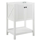 Modway - Steam Armoire de toilette de salle de bain (lavabo non inclus) - Blanc-7