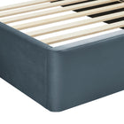 Modway - Solana Arqué Performance Velvet Lit plateforme Queen, Cadet Blue-Capacité de poids : 800 lb.