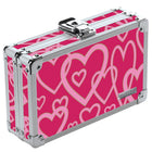 Vaultz - La boîte à crayons verrouillable - Motif coeur-Poche en filet et bande élastique pour crayons pour faciliter l’organisation