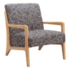 Zuo - Runa Fauteuil d’appoint - Gris/Naturel-Aucun assemblage requis