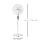 HOMCOM - Ventilateur sur pied 54 po H avec télécommande pour chambre - blanc-Hauteur réglable entre 46,5 po et 54,25 po pour répondre à vos besoins spécifiques de refroidissement 