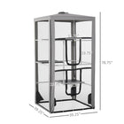 PawHut - Grande chatterie extérieure, enclos pour chaton avec 3 plateformes 39 po L x 39 po l x 79 po H-2 grandes portes zippées à enrouler offrent un accès facile à votre animal 