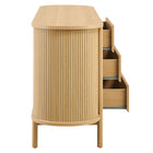 Modway - Cadence 6 tiroirs Courbe Commode, Chêne-Assemblée requise