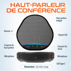Delton - Haut-parleur de conférence USB C3900 avec réduction du bruit, noir-Compatible avec la plupart des outils de visioconférence et de téléphonie par logiciel, notamment Microsoft Teams, Zoom, Google Meet, Skype, GoToMeeting, WebEx, RingCentral, etc.