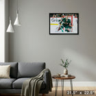 Filip Gustavsson 20x29 Wild Protecting the Net-H - Toile encadree - 31" x 22"-Prêt à accrocher - livré entièrement assemblé