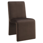 Modway - Emory Velours Performance Rembourré Fauteuil d’appoint de salle à manger - Chocolat-Siège en velours de performance rembourré
