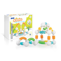 Guidecraft - Grippies Shake - construction et courbe - Ensemble de 70-Ensemble de construction STEM magnétique doux et ouvert pour les tout-petits, âgés de 18 mois et plus