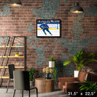 Quinn Hughes Vancouver Canucks - Toile encadree - 31" x 22"-Sous licence officielle de la LNH et de l'AJLNH