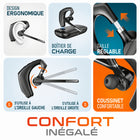 Delton - Casque d'ordinateur Bluetooth sans fil 95X avec réduction de bruit, compatible MS Teams, noir-Intègre la technologie DSP (traitement numérique du signal) pour une réduction de bruit avancée, améliorant la clarté audio tant pour l'utilisateur que pour l'auditeur.