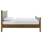 Modway - Maven Taille reine Tissu tapis Lit de plateforme, Noyer de blé-Bois séché au four