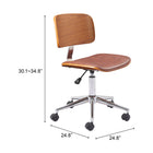 Zuo - Duravel Chaise de bureau - Brun-7