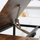 HOMCOM - Table à dessin réglable avec étagère de rangement - 47,25 po L x 23,5 po l x 29,5 po H - brun rustique-Couleur : brun rustique 