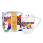 Oscardo - Tasse porcelaine « Alpha Bear » de Dawn Oman - 485 ml-Passe au micro-ondes et au lave-vaisselle - Conçu pour une utilisation quotidienne pratique et un nettoyage sans effort