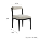Modway - Kai Tissu Chaise à manger - Linen Black-Siège fixe en tissu