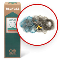 TerraCycle - Filets pour cheveux et barbe et bouchons pour les oreilles - Zero Waste Box- Moyenne-Veuillez nous envoyer toutes les marques et tailles de filets à cheveux et à barbe et de bouchons d'oreilles usagés.