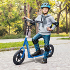 HOMCOM - Trottinette pro acrobatique réglable pour enfants, vélo de rue, à chevaucher - bleu-Large plateau texturé pour les pieds, aide à maintenir l’équilibre