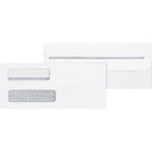 Nebs Business Products - Enveloppes confidentielles Deluxe autocollantes à deux fenêtres - 8-3/4" x 3-3/4" - Blanc - Paquet de 500-La conception DU-O-VUE à 2 fenêtres affiche clairement l'adresse du destinataire et votre adresse de retour préimprimée