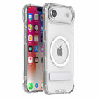 Blu Element - Étui DropZone Rugged MagSafe avec Kickstand pour iPhone 17 Air - Transparent-Béquille pour une visualisation verticale et horizontale