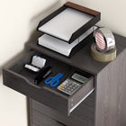 Vinsetto - Classeur mobile pour documents format lettre/A4 avec tiroirs et roulettes - gris-Assemblage requis 