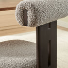 Modway - Torian Tissu Boucle Chaise à manger - Wenge Taupe - Ensemble de 2-Oreiller de dossier roulé pour le soutien