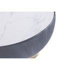 Manhattan Comfort - Ensemble de 2 tables : table basse Anderson moderne 71,5 cm et table d’appoint 40 cm - gris-Caractéristiques Base Ronde Moderne Dorée