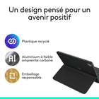 Logitech - Étui-clavier Flip Folio pour iPad 11/13 Pro (M4/M5) Air 13/11 (M2/M3/M4) - Graphite-Poids du Folio : 16,4 oz ; Poids du Clavier : 6,2 oz 