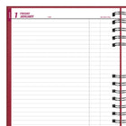Brownline - 2027 agenda quotidien CoilPro – 10 po x 7 7/8 po – rouge-100 % de papier recyclé post-consommation