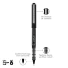 uni-ball – Stylos à bille roulante Vision – 0,5 mm – noir – paquet de 12-Quantité d’encre visible