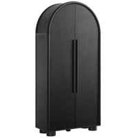 Modway - Bellamy Haute et voûtée Armoire de rangement - Noir-Grande armoire de rangement voûtée