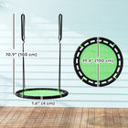 Qaba - Balançoire soucoupe pour enfants - Ronde de 99 cm - Verte-Supporte jusqu'à 331 lb (150 kg) pour un balancement sûr et robuste  